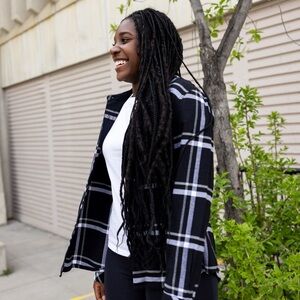 Ripzone Quinn Flannel Shirt | Black & White Plaid | Button Down Fall/Winter Top